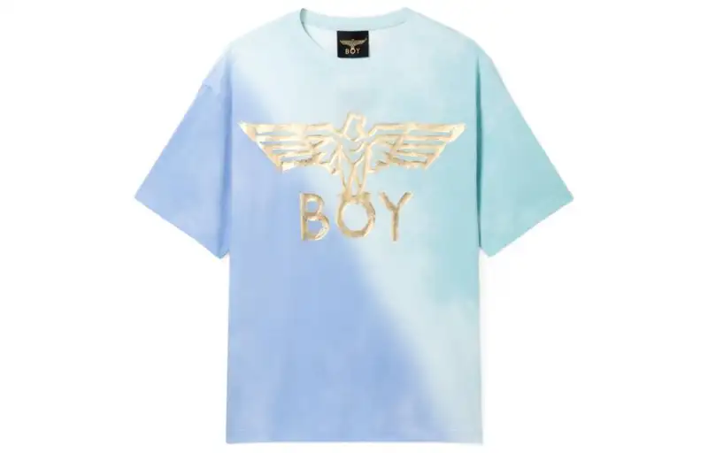 Boy London T Shirts Unisex Blue Crew Neck Moderate Straight Fit