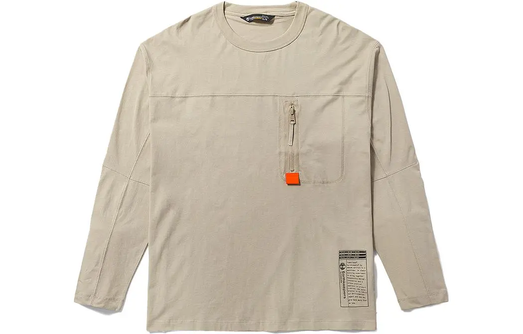 Timberland T-Shirts Unisex Sand Crew Neck Thin Straight Fit