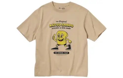UNIQLO L.A. Eats T Shirt Unisex Khaki