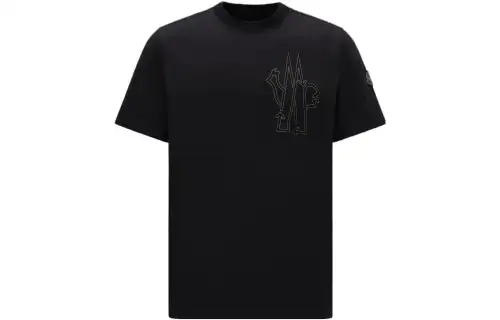 Moncler SS23 BORN To PROTECT T Shirt Men's Black
