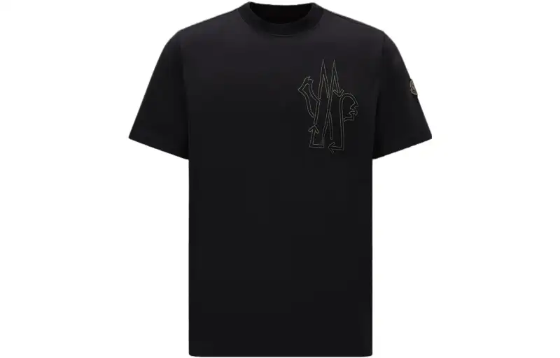 Moncler SS23 BORN To PROTECT T Shirt Men's Black
