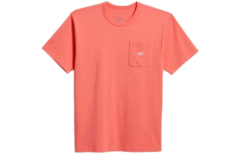 Adidas Originals T Shirts Unisex Pink Crew Neck Moderate Straight Fit