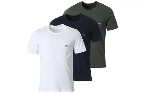 HUGO BOSS Men 3-Pack Classic Short Sleeve Round Neck T-Shirt