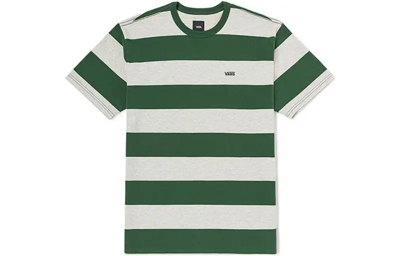 Vans T Shirts Unisex Dark Green Crew Neck Moderate Straight Fit