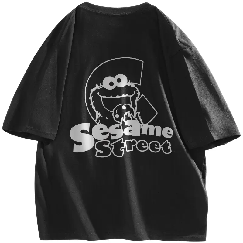 SESAME STREET Drop Shoulder Sleeve T Shirt Unisex