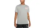 Nike T Shirts Men's Light Gray Crew Neck Moderate Straight Fit
