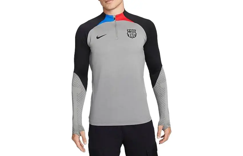Nike T-Shirts Men's Gray Crew Neck Moderate Straight Fit