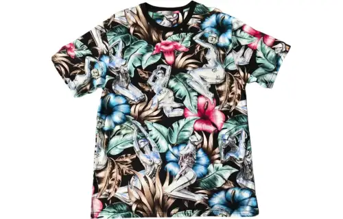 DIOR X HajimeSorayama T Shirts Men's Black Crew Neck Moderate Straight Fit
