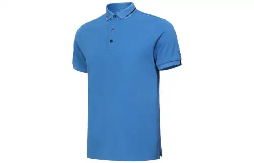 Li Ning Polo Shirts Men's Cobalt Blue Polo Collar Moderate Straight Fit