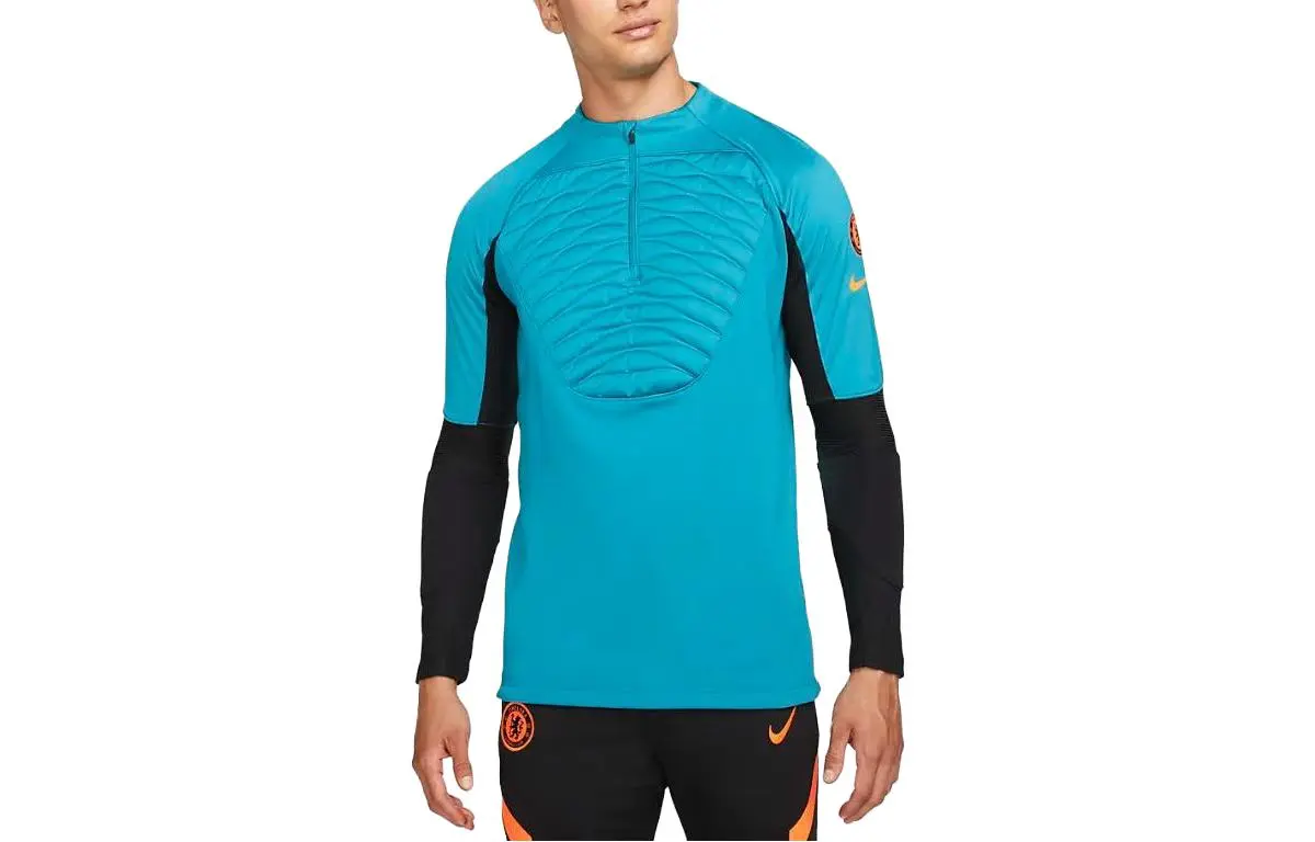 Nike T-Shirts Men's Blue Crew Neck Moderate Straight Fit