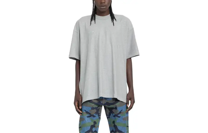 Vetements T Shirts Men's Gray Crew Neck Other