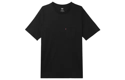 Levis T Shirts Men's Black Crew Neck Moderate Straight Fit