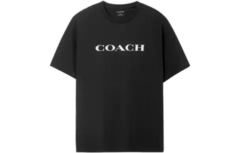 COACH SS23 Outlet Essential T Shirt In Organic Cotton Black