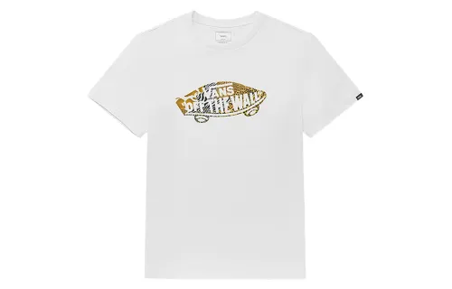 Vans T Shirts Unisex White Crew Neck Moderate Straight Fit