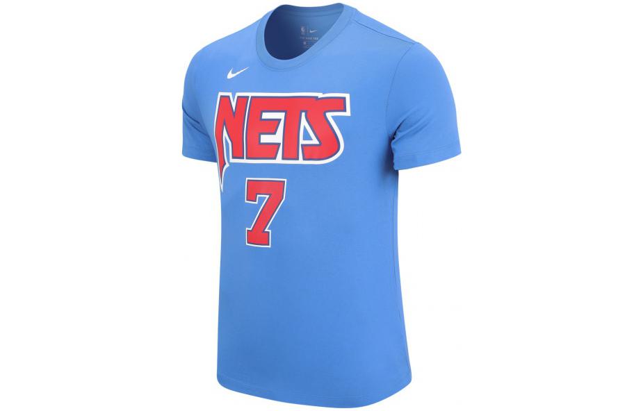 Nike Nike x NBA joint model Brooklyn Nets Durant Classic retro sports jersey casual short-sleeved T-shirt men's blue
