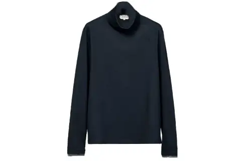 HERMES T Shirts Men's Black Turtleneck