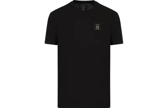 Armani Exchange logo-patch short-sleeve cotton T-shirt