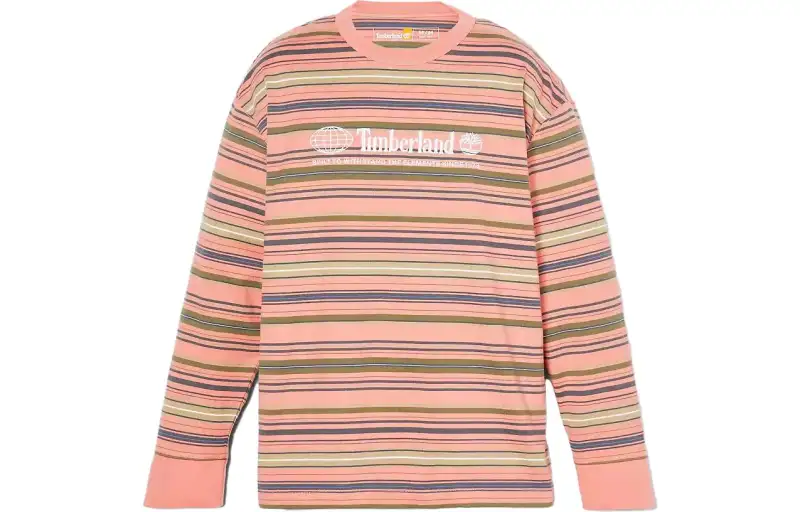 Timberland T Shirts Men's Pink Crew Neck Moderate Straight Fit