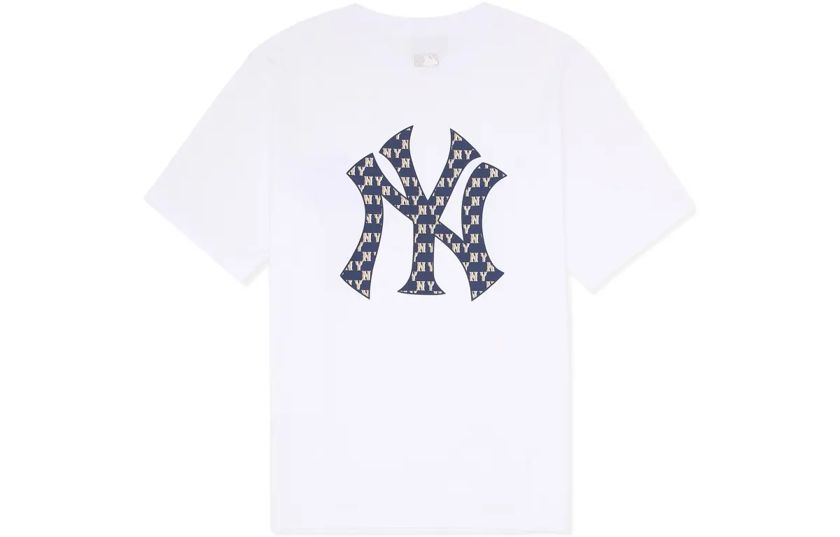 MLB New York Yankees T-Shirts Unisex White Crew Neck Moderate Straight Fit