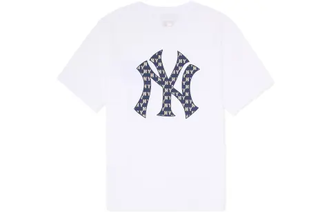 MLB New York Yankees T-Shirts Unisex White Crew Neck Moderate Straight Fit