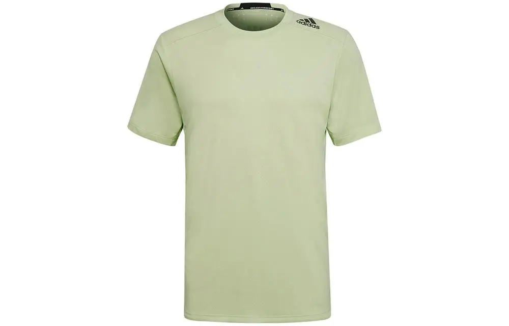 Adidas D4T T-Shirts Men's Green Crew Neck Moderate