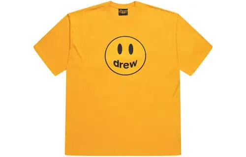 Drew house T Shirts Unisex Gold Crew Neck Moderate Straight Fit