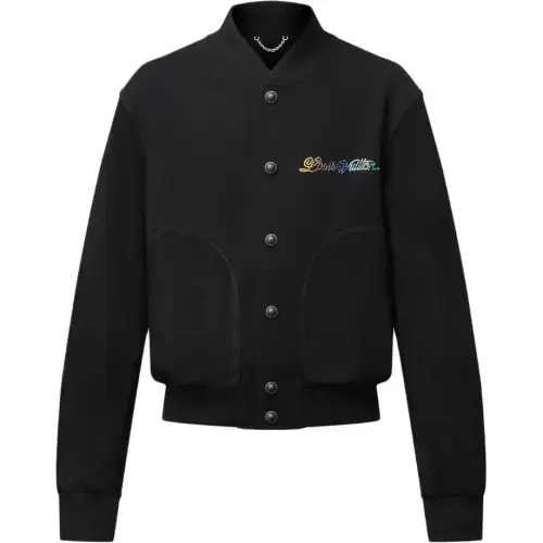 LOUIS VUITTON Leather Mix Varsity Blouson
