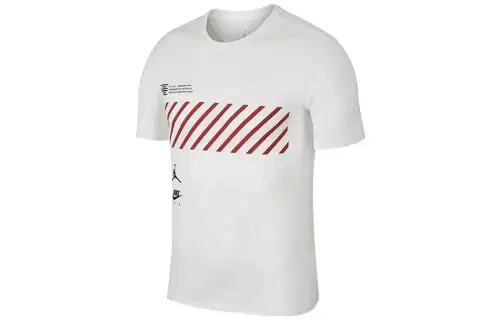 Jordan T Shirts Men's White Crew Neck Moderate
