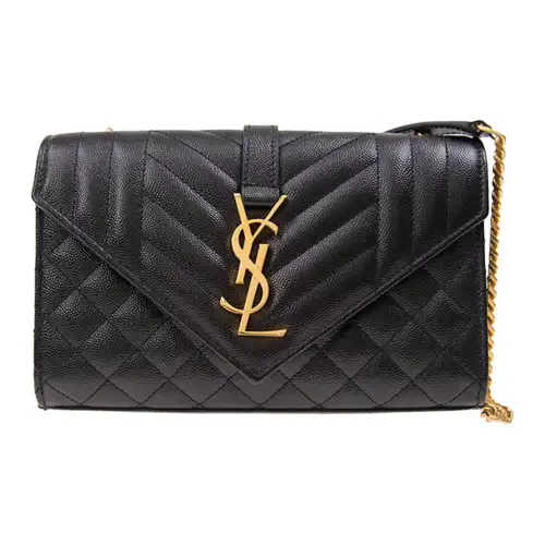SAINT LAURENT Cow Leather Shoulder Bag, Crossbody Bag Regular Women's Black