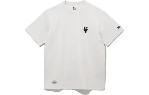New Era X MLB Letter Logo Print Crewneck Short Sleeve T-Shirt Brown