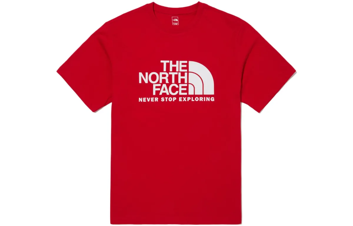 THE NORTH FACE Cotton Big Logo EX Short Sleeve Round Tee Red