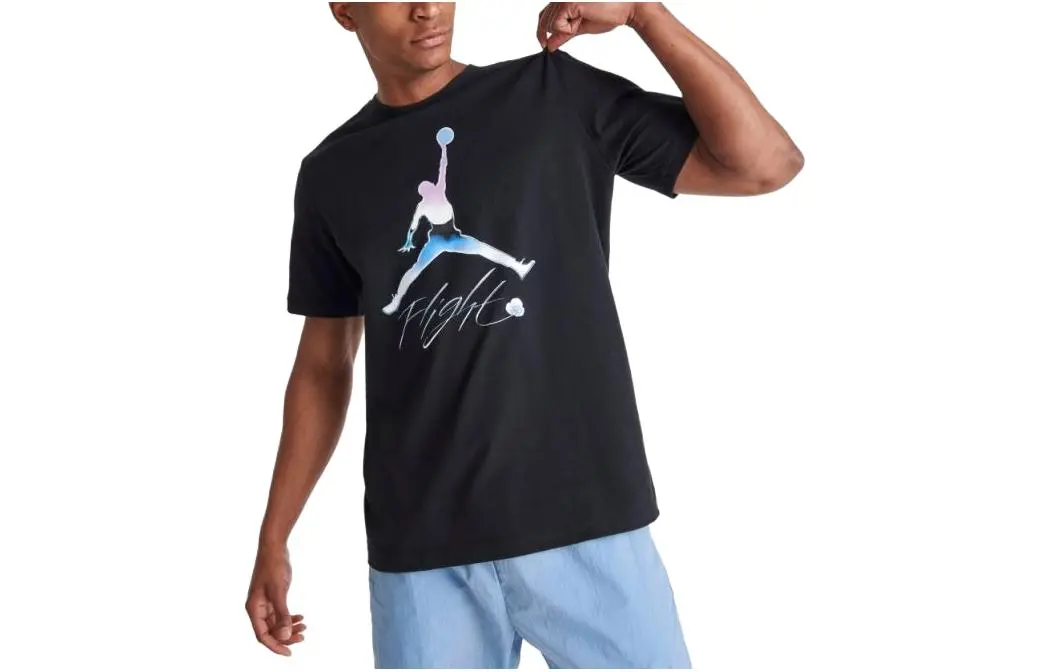 Jordan T-Shirts Men's Black Crew Neck Moderate