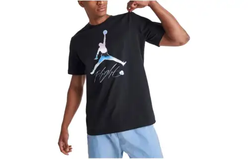 Jordan T Shirts Men's Black Crew Neck Moderate