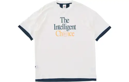 New Balance T Shirts Men's White Crew Neck Moderate Straight Fit