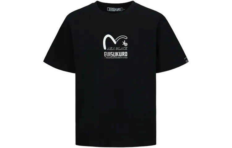 EVISU T Shirts Men's Crew Neck Moderate Straight Fit