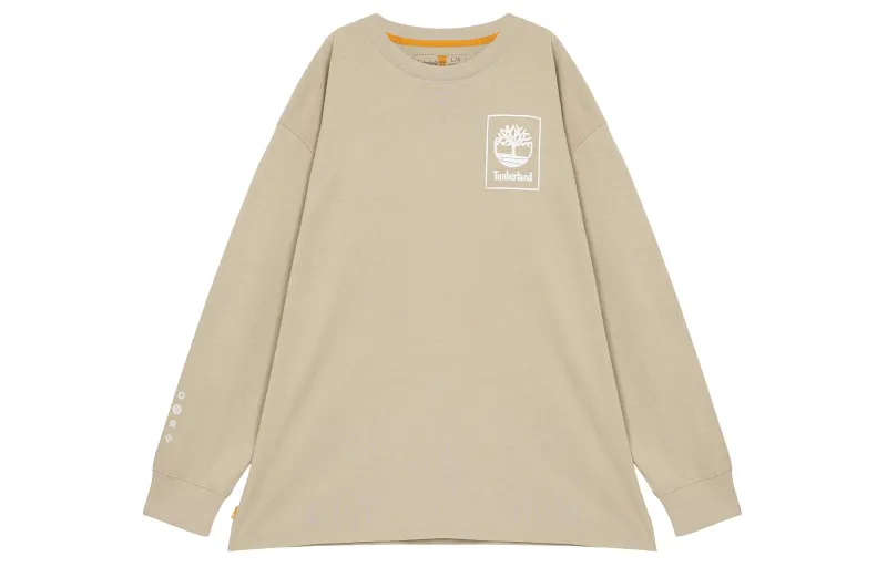 Timberland T Shirts Unisex Sand Crew Neck Moderate Straight Fit