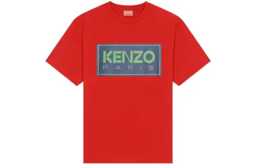 KENZO T Shirts Men's Red Crew Neck Moderate Straight Fit
