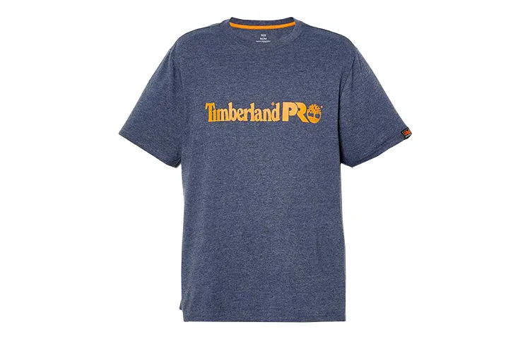 Timberland T Shirts Men's Blue Crew Neck Moderate Straight Fit