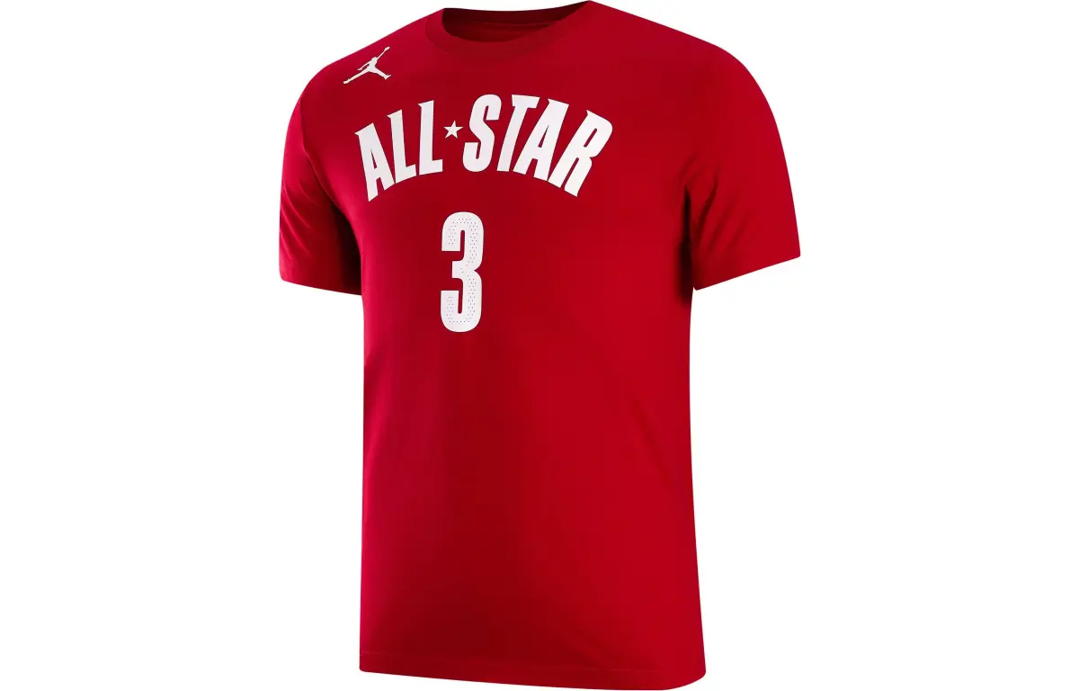 Jordan T-Shirts Men's 697 Gym Red Crew Neck Moderate