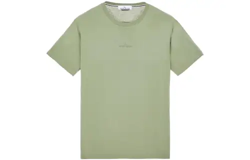 STONE ISLAND Embroidered logo T shirt