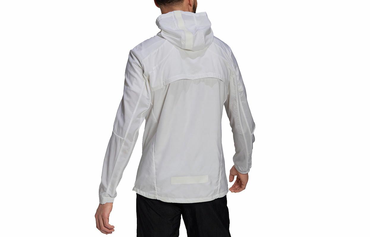 Мужская куртка adidas Running Jacket (белая) — фото 2