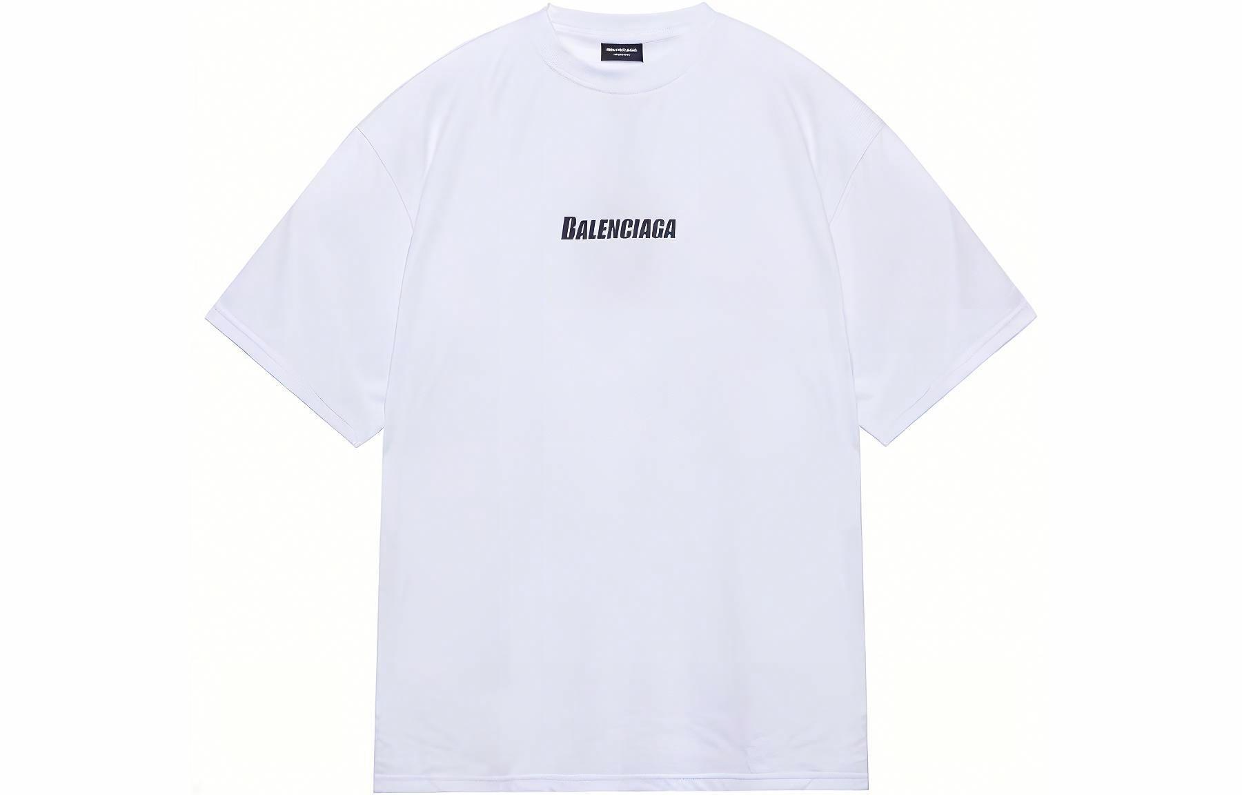 Мужская футболка Balenciaga Logo T-Shirt (белая)