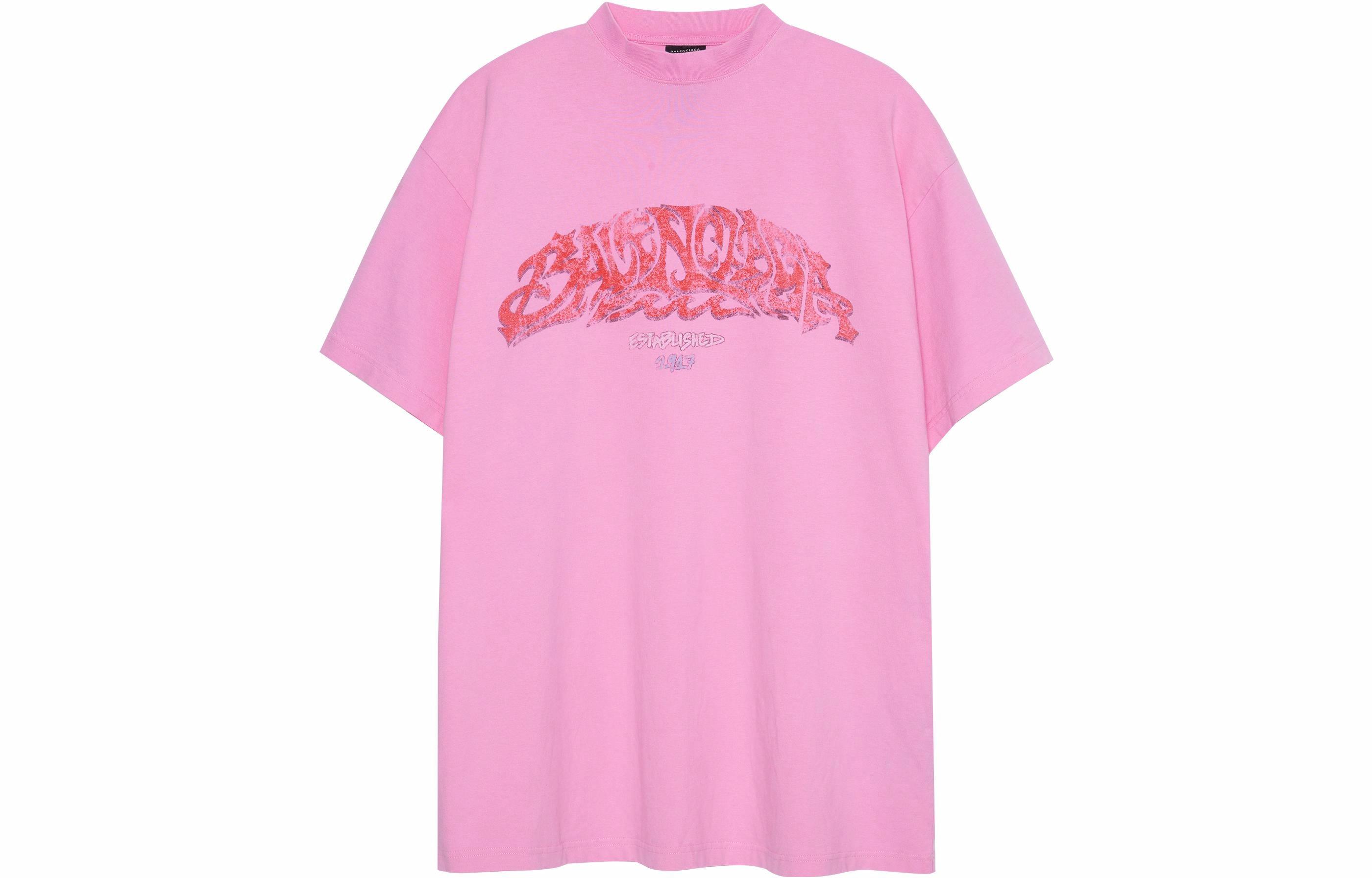 Мужская футболка Balenciaga SS23 (розовая)