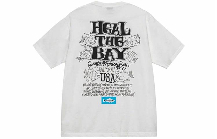 Футболка Stussy x Heal the Bay (серая)