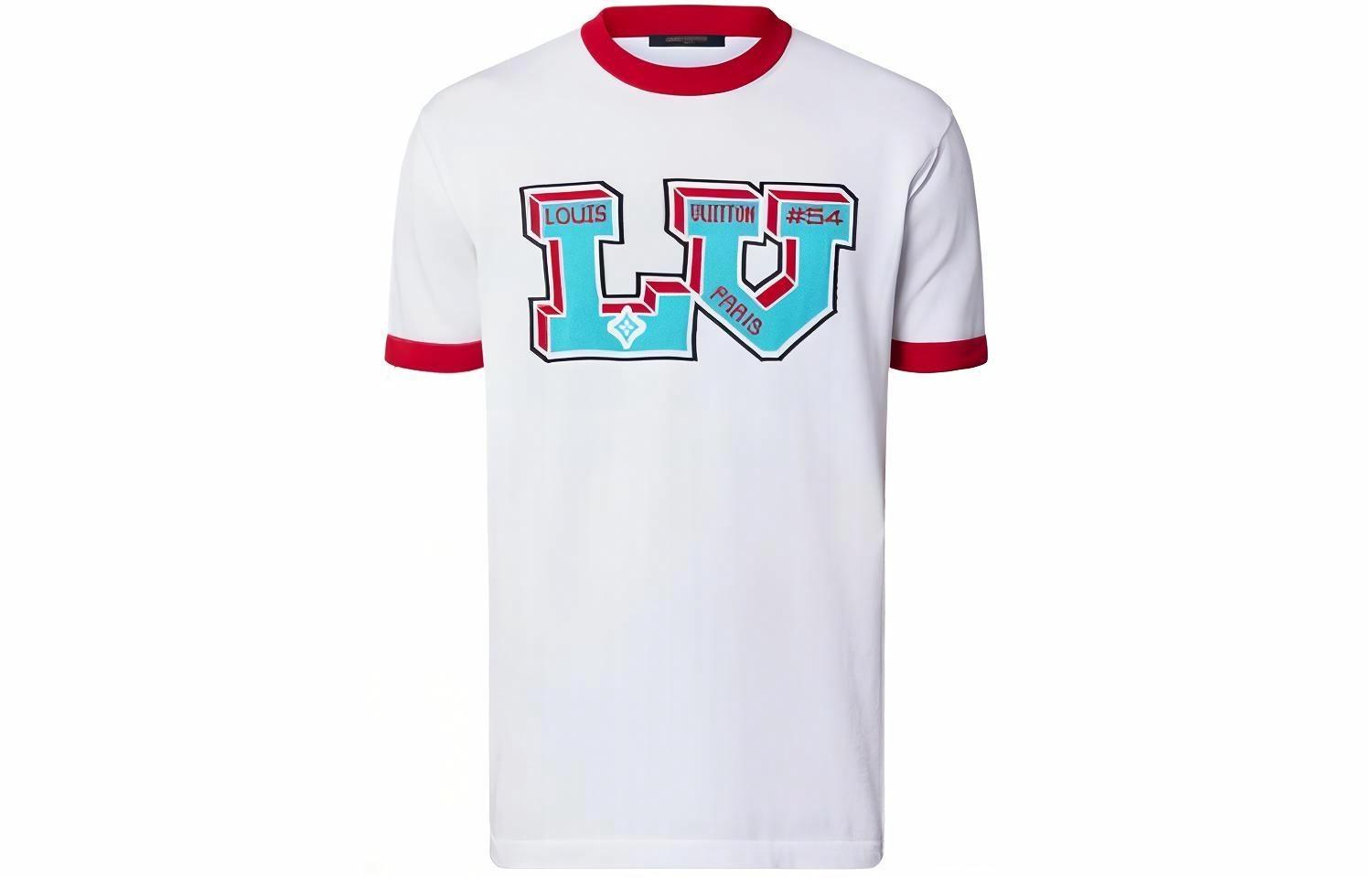 Мужская футболка Louis Vuitton LOUIS VUITTON FW22 Lvknit LogoT (бело-синяя)