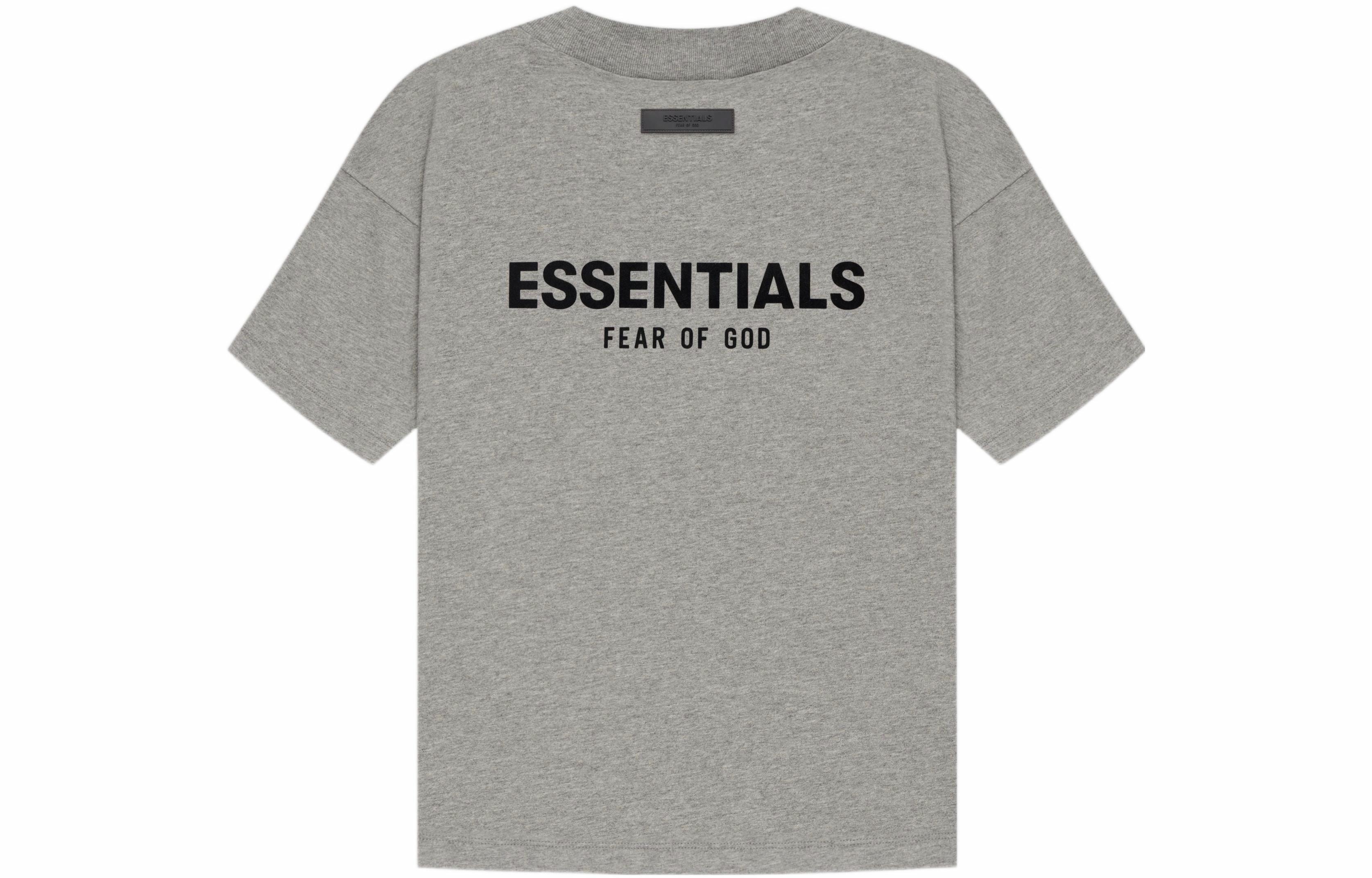Мужская футболка Fear of God Essentials SS22 Dark Oatmeal (серая)