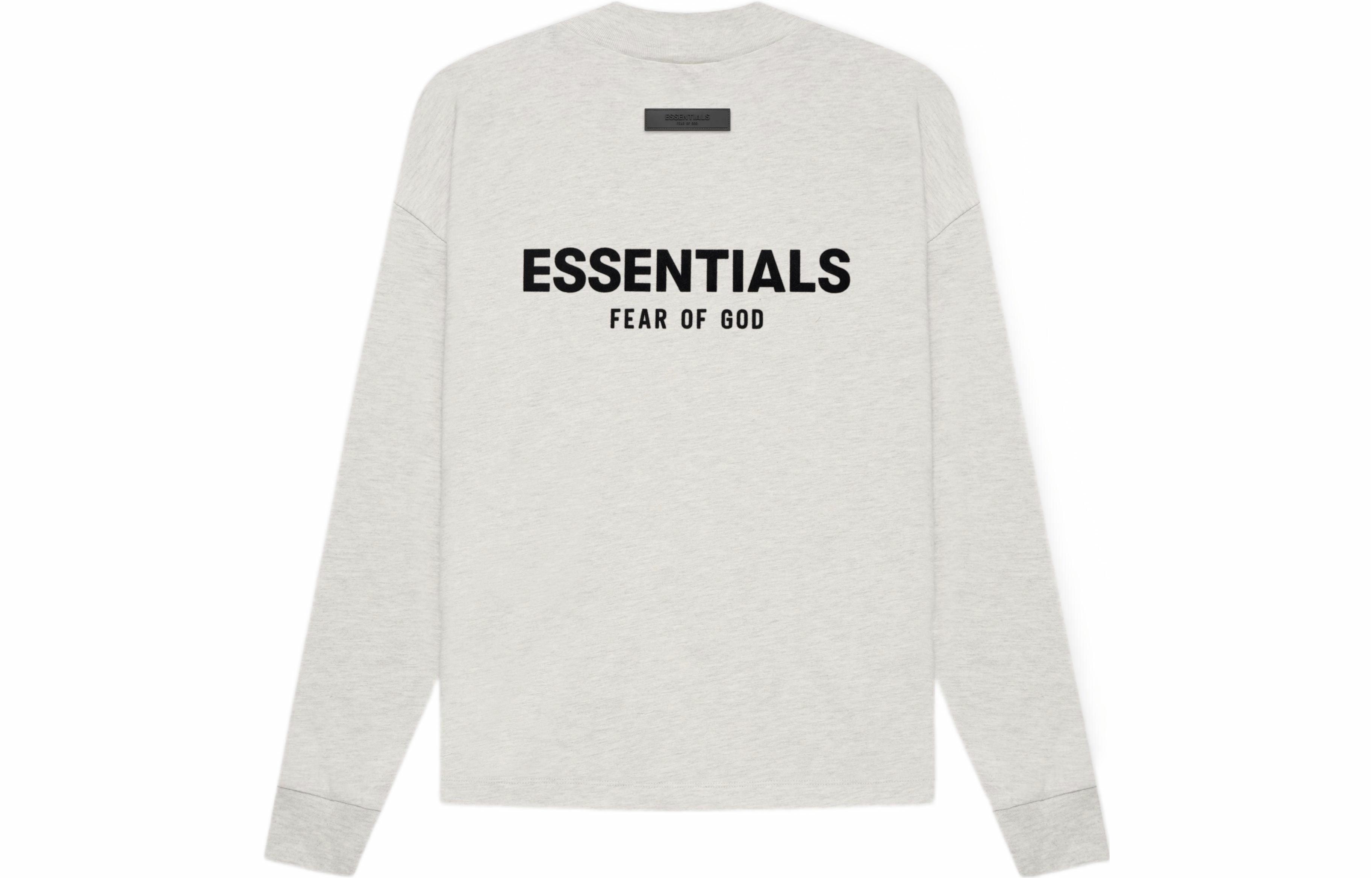 Мужская футболка Fear Fear of God Essentials SS22 Ls Tee (светло-овсяная)