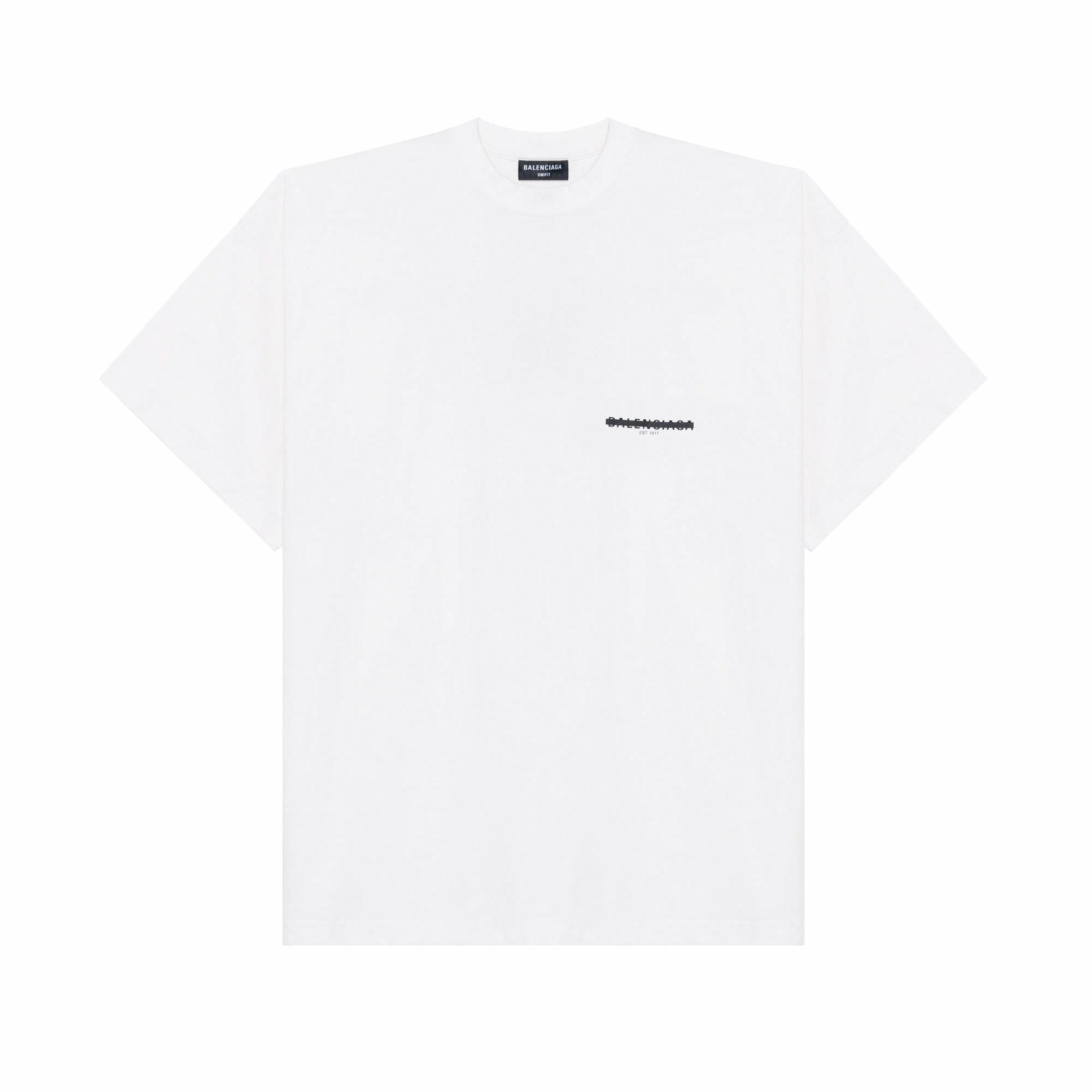 Мужская футболка Balenciaga FW22 Logo (белая)
