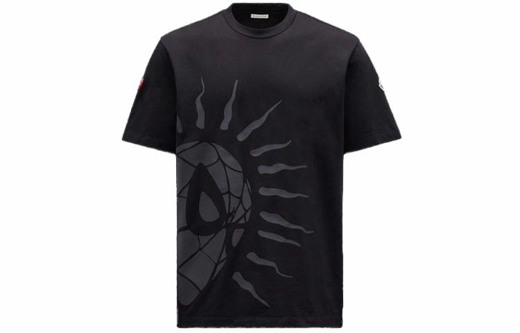 Мужская футболка Moncler Moncler Spider-ManT (черная)