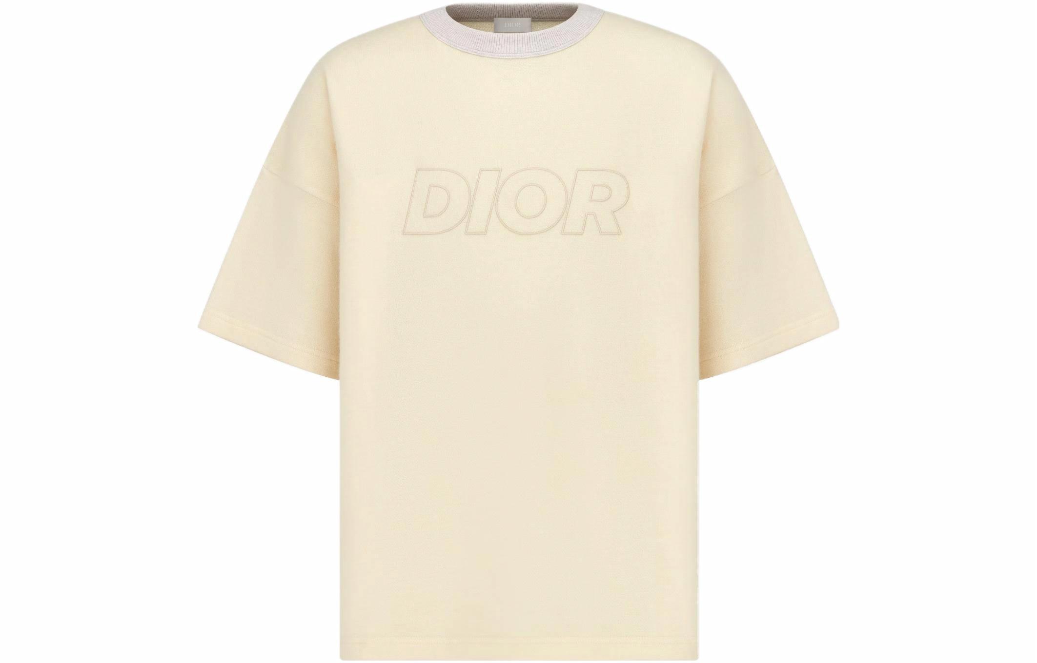 Мужская футболка Dior DIOR FW23 T (миндально-белая)